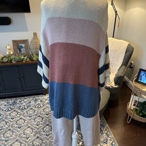 Striped Color Block Knit Sweater